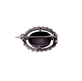 Victorian c. 1880 Sterling Silver Oval Brooch