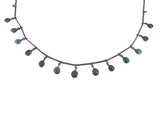 Edwardian c. 1915 Turquoise and Silver Swag Garland Necklace