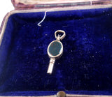 Victorian Gold Cased Bloodstone and Rock Crystal Watch Key Fob Pendant