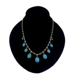 Edwardian C. 1910 Turquoise Pave Necklace