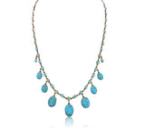 Edwardian C. 1910 Turquoise Pave Necklace