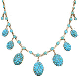 Edwardian C. 1910 Turquoise Pave Necklace