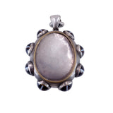 Victorian C. 1880 Banded Agate Locket Pendant