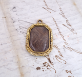 Georgian C. 1787 Gold and Hair Set Mourning Pendant